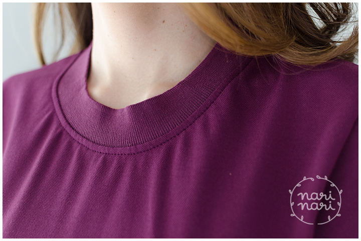 ND069 Sided Button Dress – Mulberry - Image 3