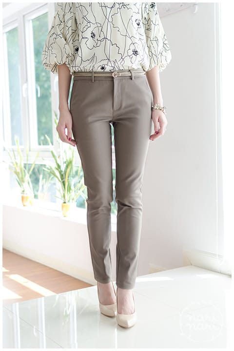 NP039 Piping Classy Trousers – Brown