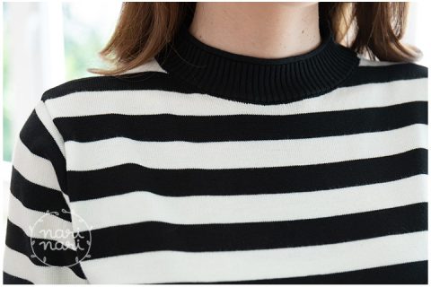 Alternative view of ND171 Striped Knit Dress - Black