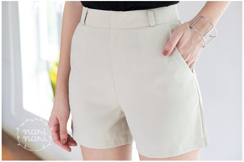 Alternative view of NP073 Smart Casual Shorts – Cream