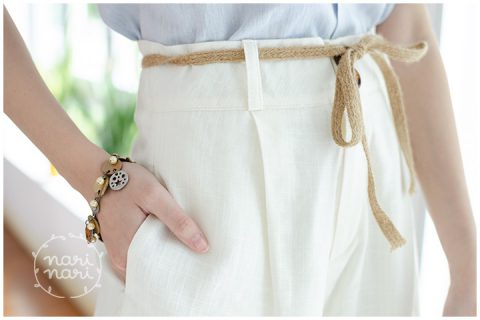 Alternative view of NP055 Weekend Linen Shorts – White