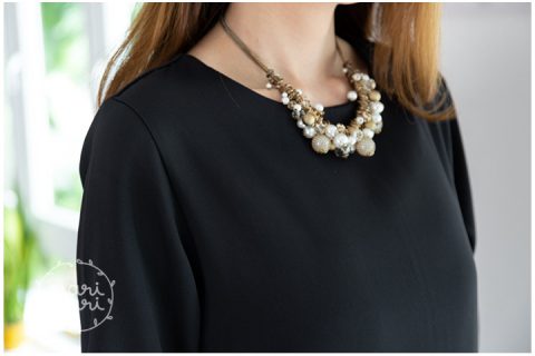 Alternative view of ND236 Classic Black Dress – Black