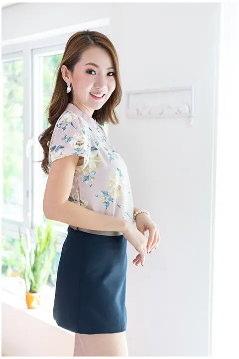 NT2033 Oriental Blossom Blouse – Mint - Image 7
