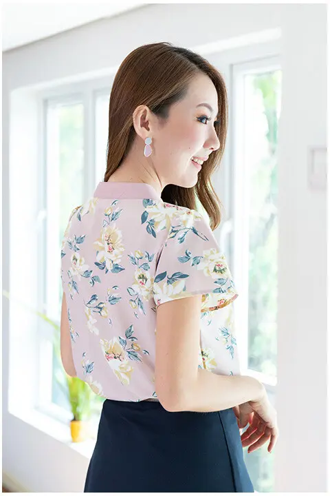 NT2033 Oriental Blossom Blouse – Mint - Image 10