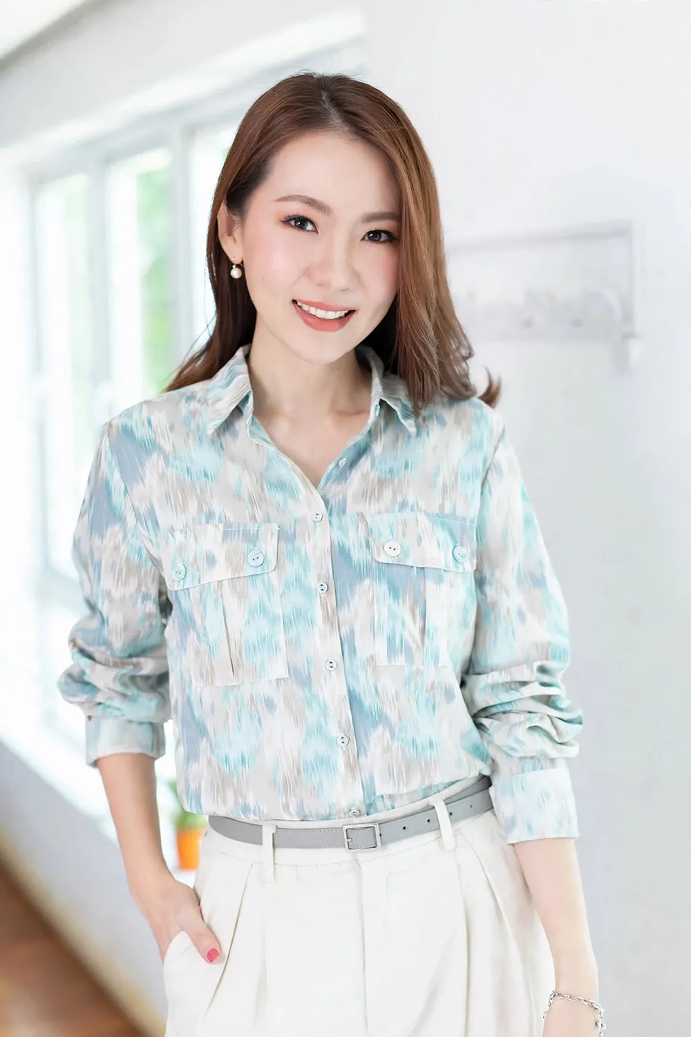 NT1416 Pocket Pastel Shirt – Breezy Blue