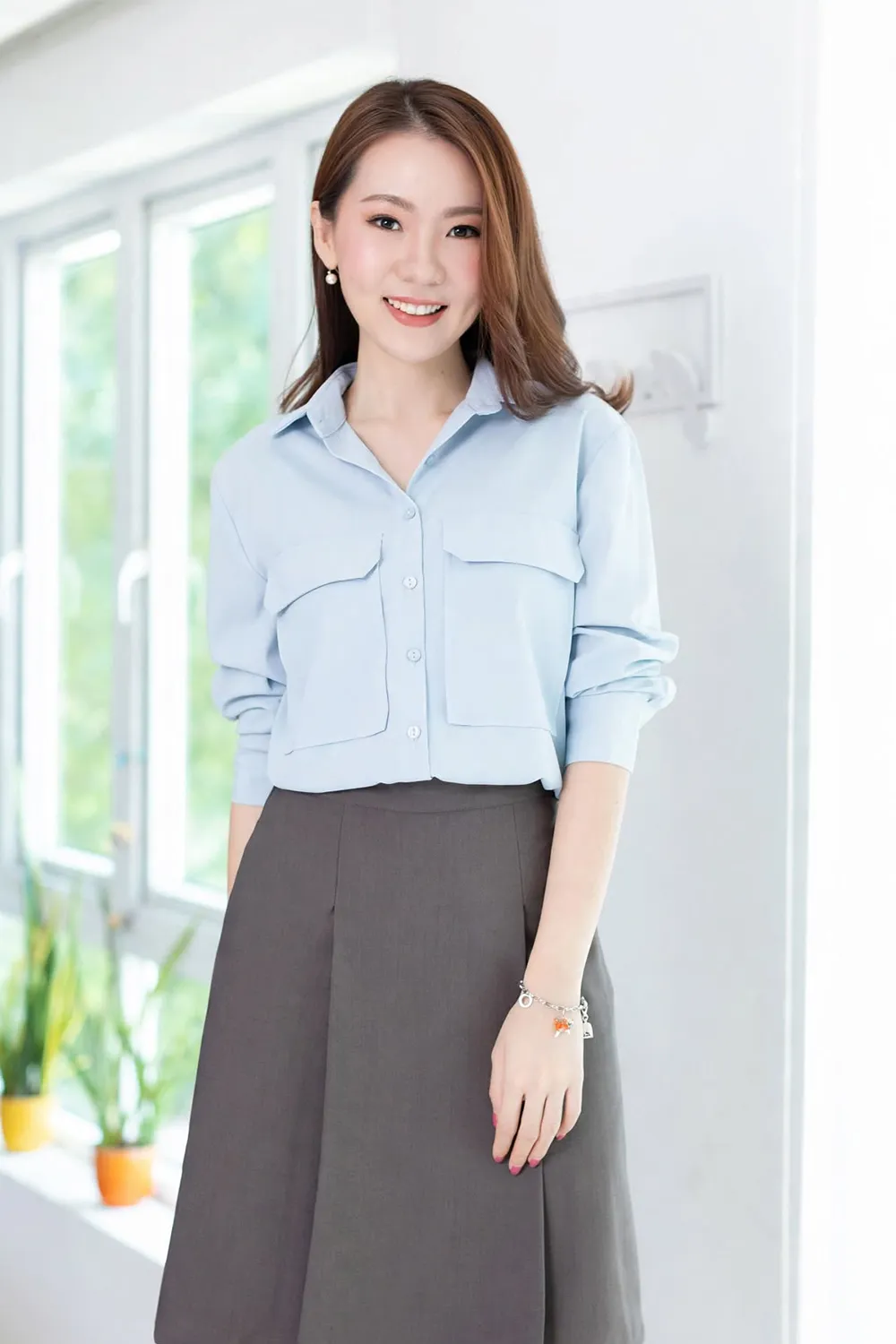 NT1416 Pocket Pastel Shirt – Blue