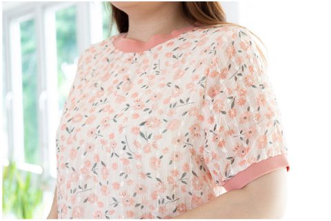 NT2245 Sporty Chiffon Top – Peachy Pink - Image 2