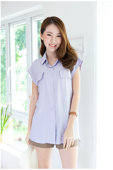 NT2246 Sleeveless Soft Shirt – Lavender - Image 8