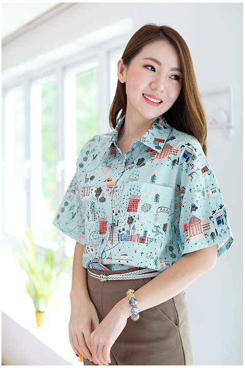 NT2313 City Life Shirt – Mint - Image 7