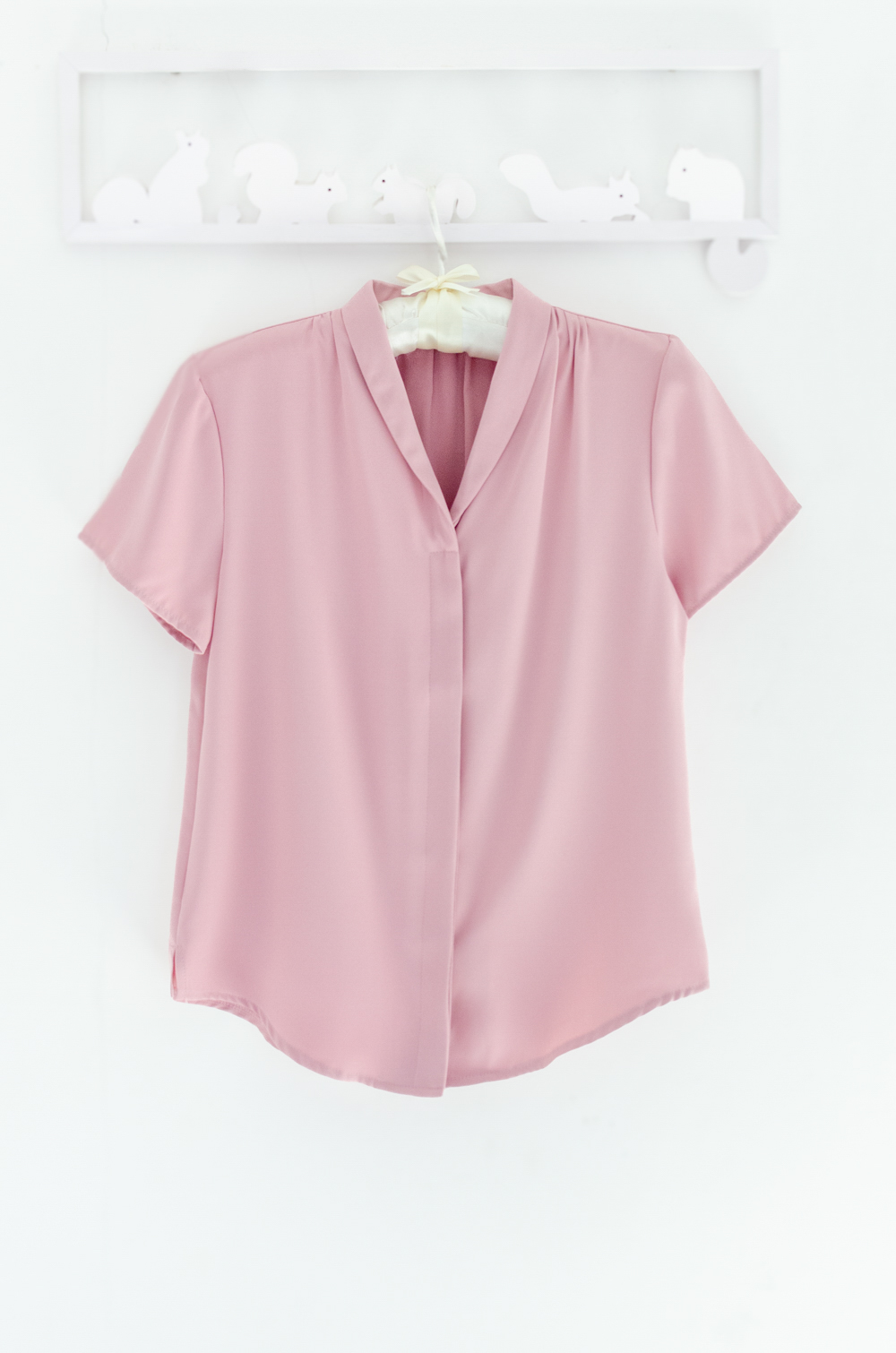 NT408 Peter Pan Collar Shirt – Pink