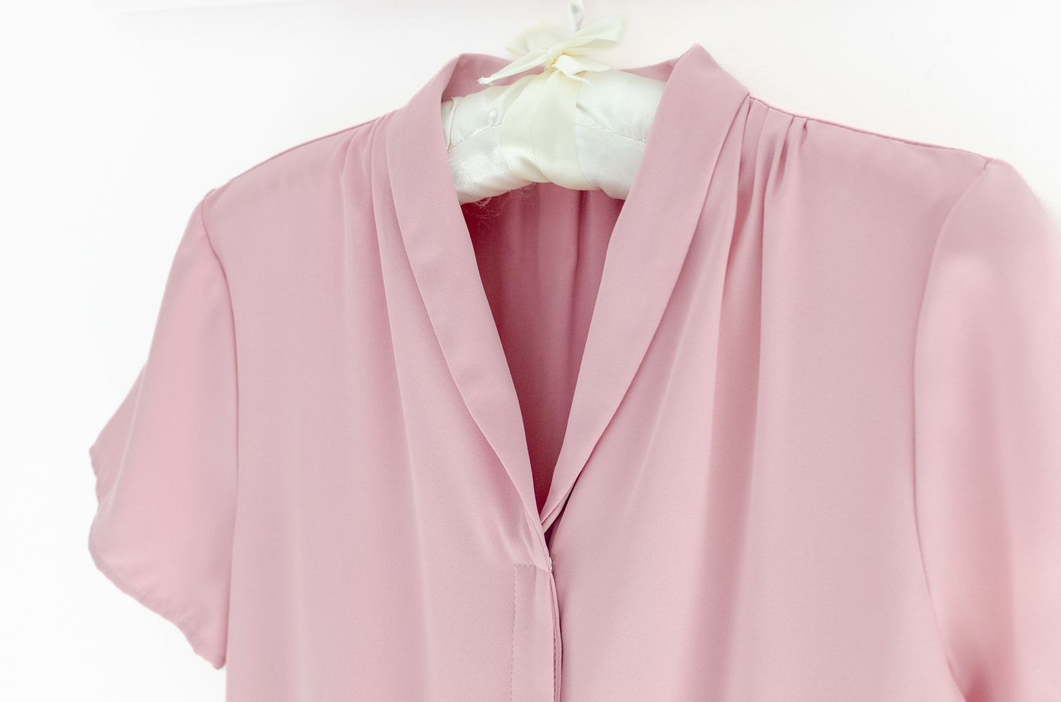 NT408 Peter Pan Collar Shirt – Pink - Image 2