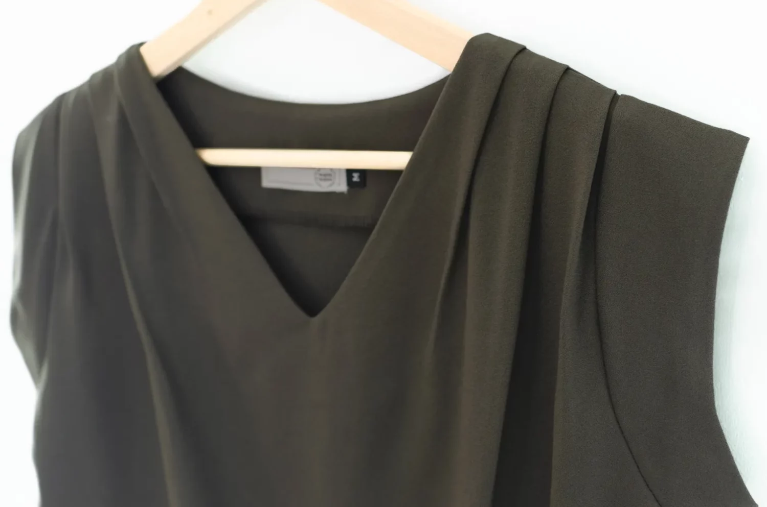 Alternative view of MT3100 Classic Sleeveless Blouse – Dark Taupe Brown