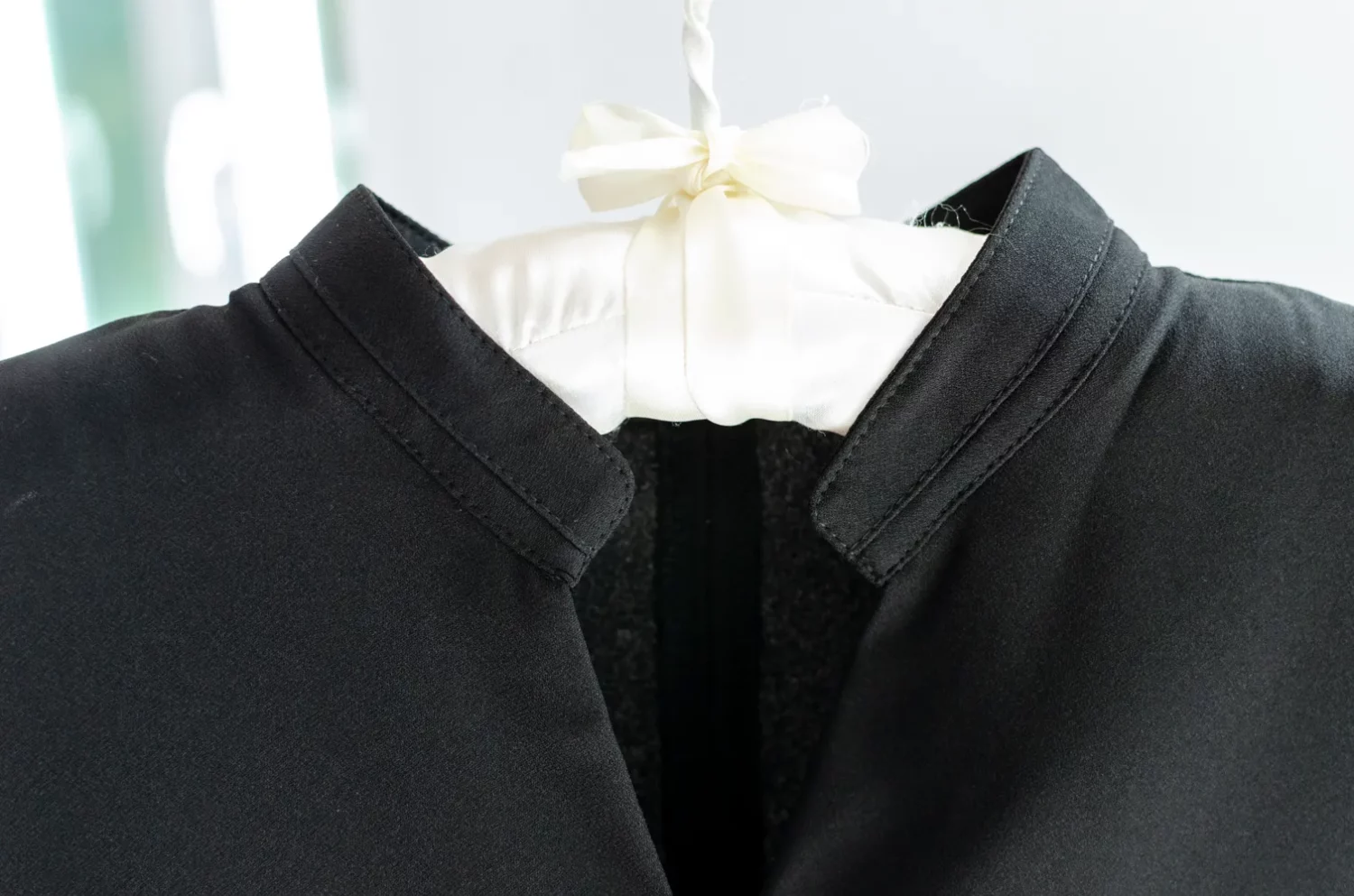 Alternative view of NT2375 Notched Neckline Blouse – Black