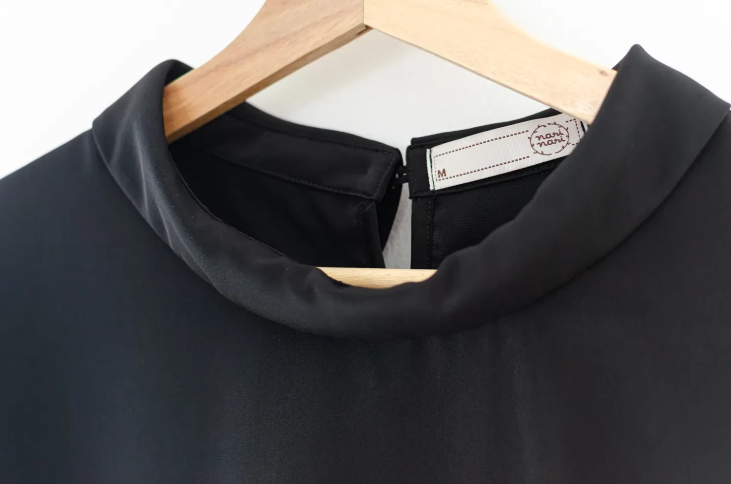 Alternative view of MT2514 Folded Collar Blouse – Black