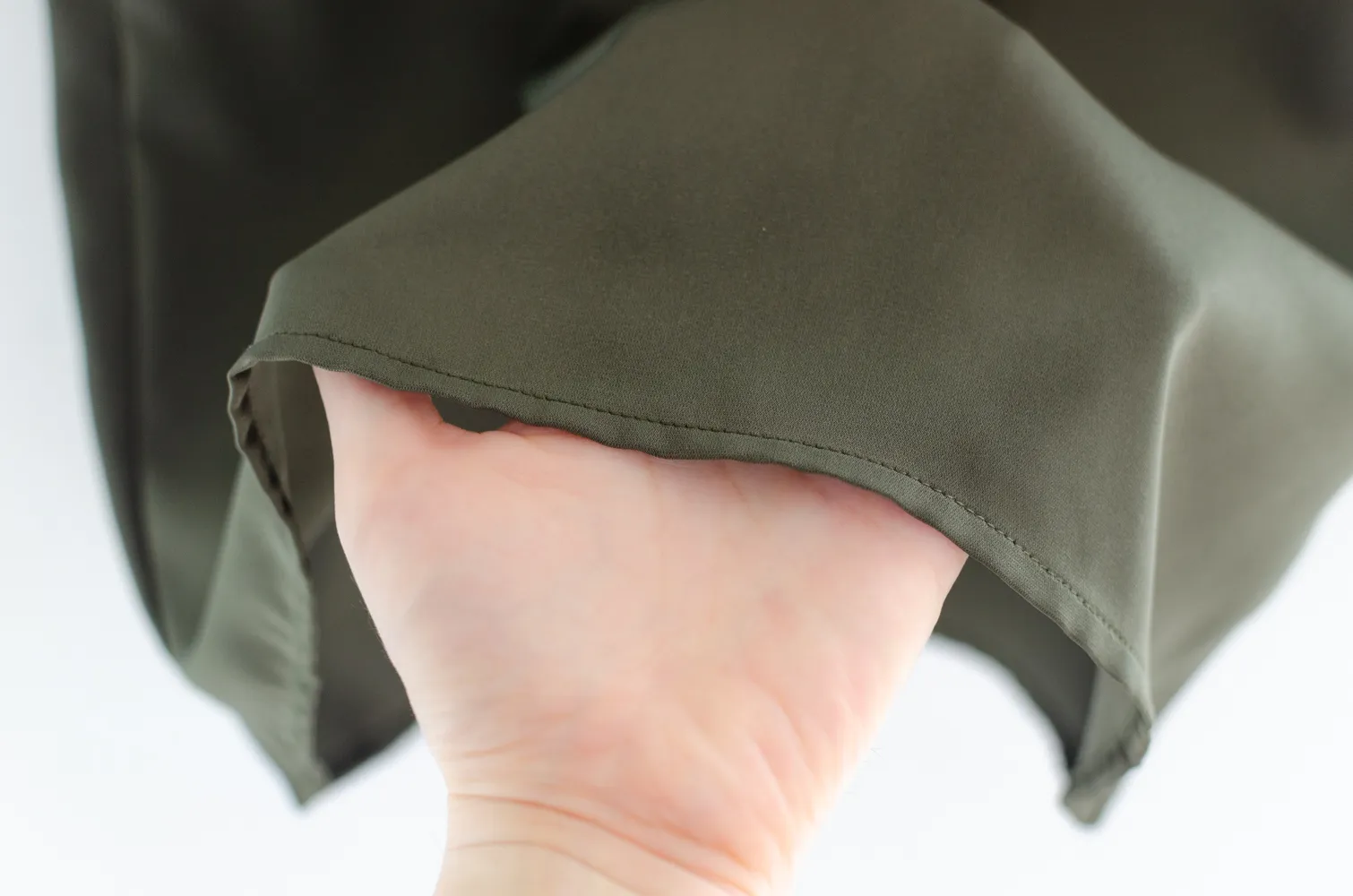 NT2461 Ruff Collar Blouse – Military Green - Image 4