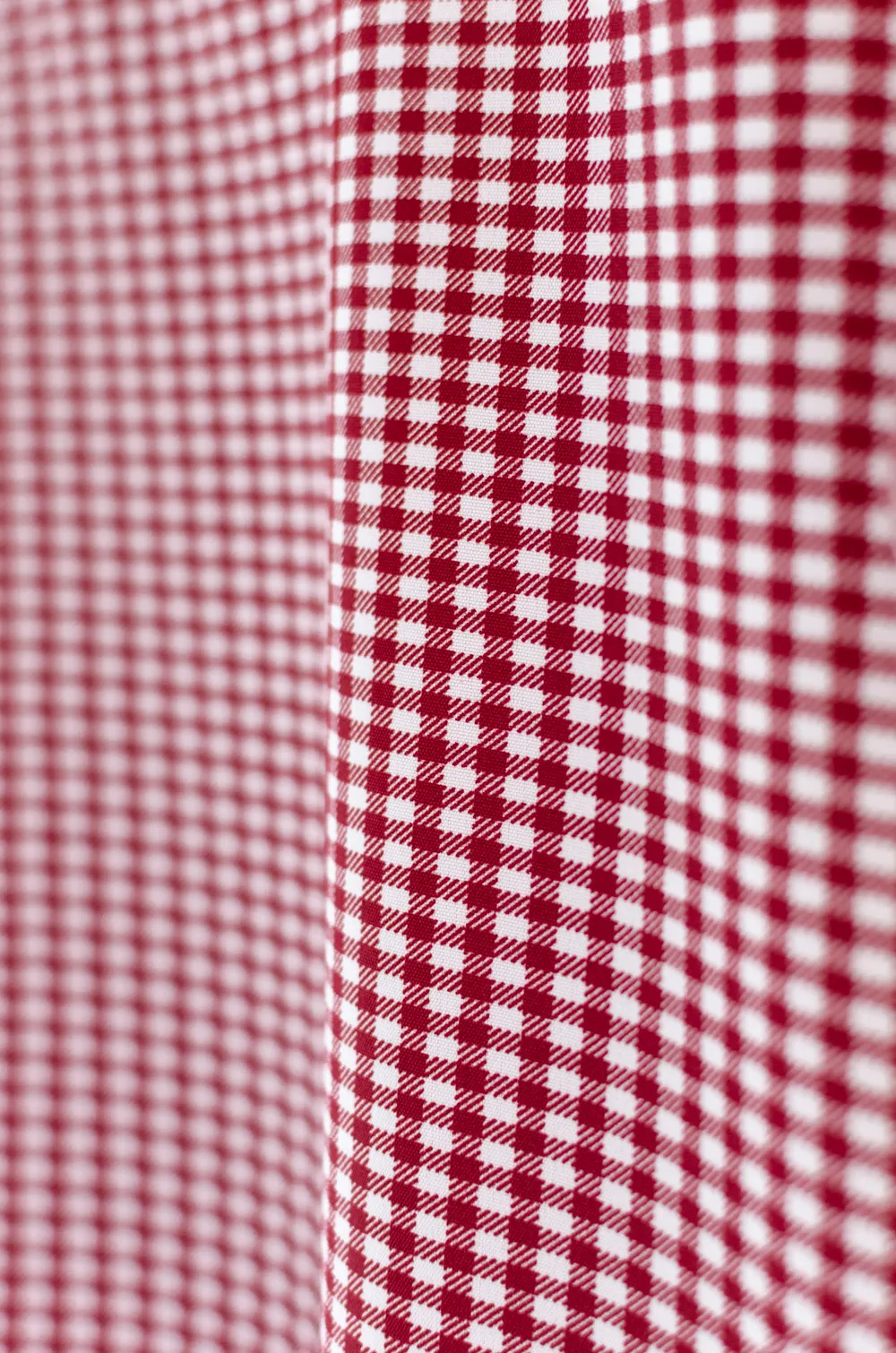 MT4101 Trimmed Peter Pan Collar Blouse – Red Gingham - Image 5