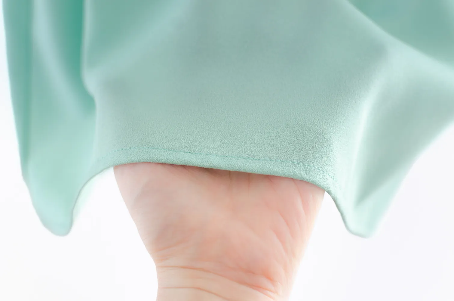 MT4101 Trimmed Peter Pan Collar Blouse – Mint Green - Image 5