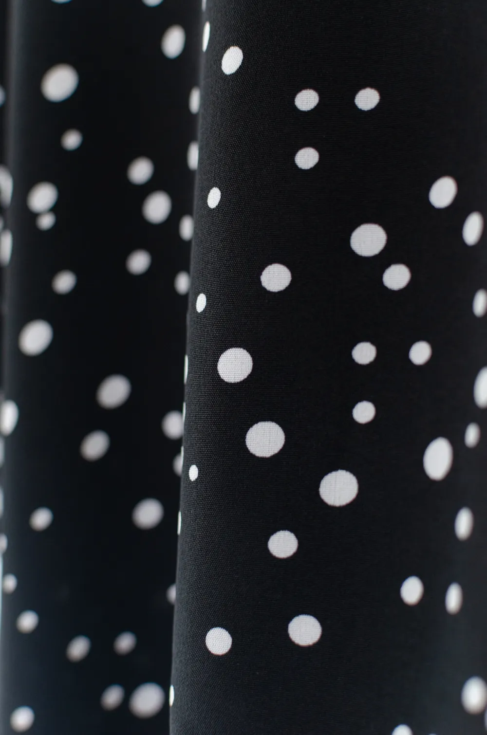 MT4834 Ruff Collar Dot Blouse – Black - Image 5