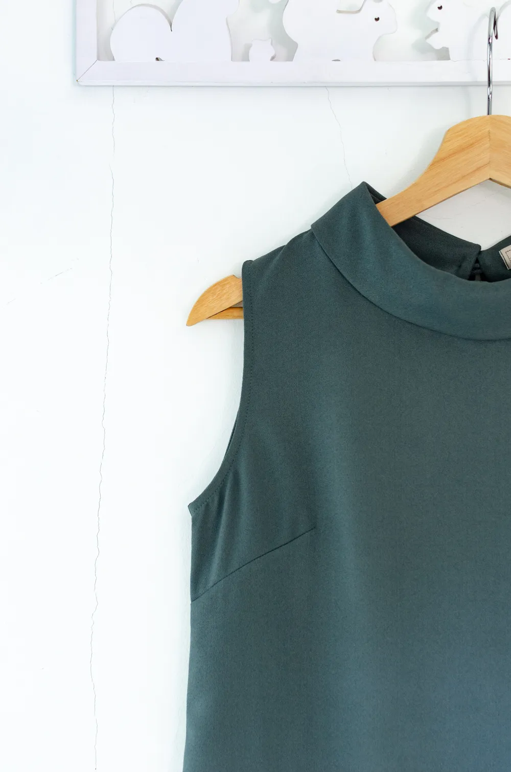 MT5500 High Neck Sleeveless Blouse – Dark Grey - Image 3