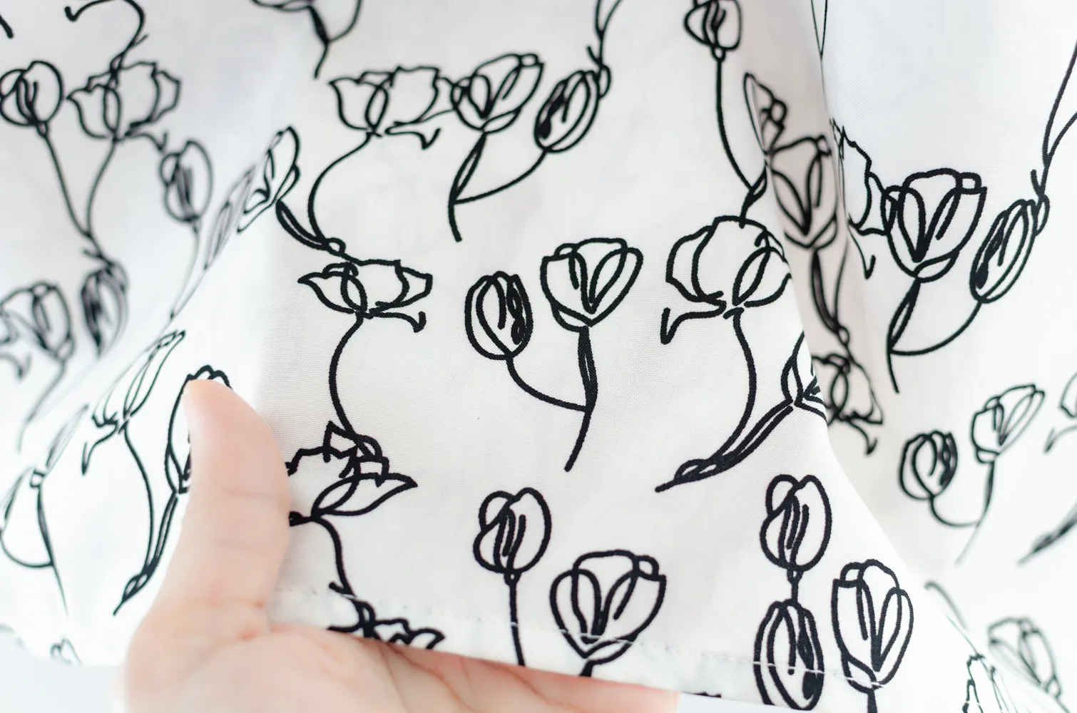 MT6906 Petal Collar Folded Sleeve Blouse – Off-White - Image 6