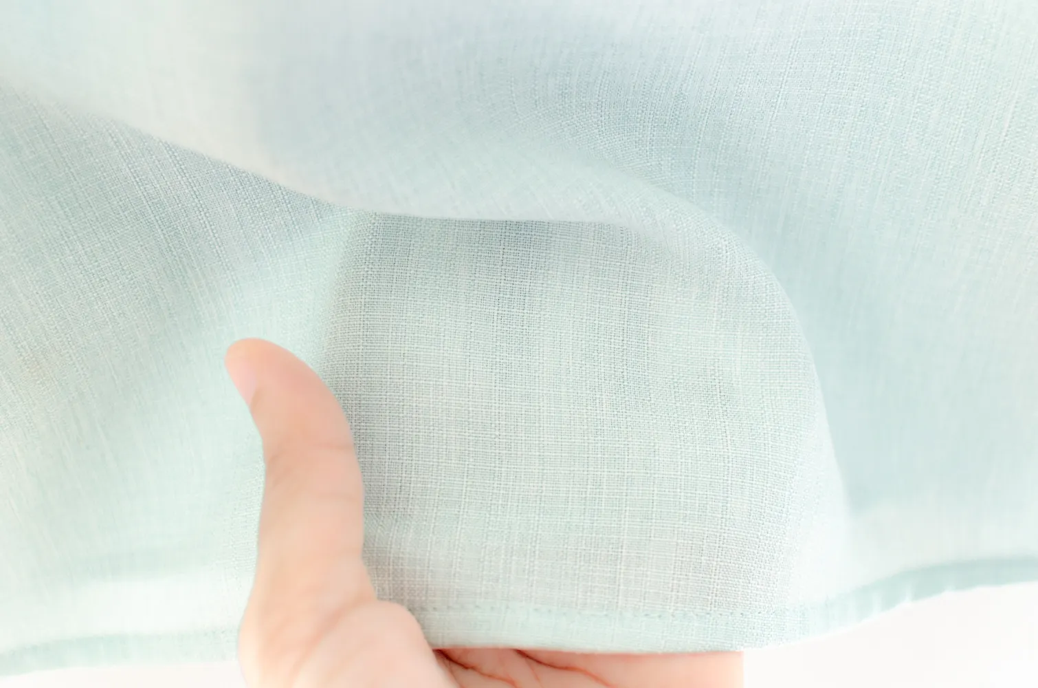 MT6906 Petal Collar Folded Sleeve Blouse – Mint Blue - Image 5