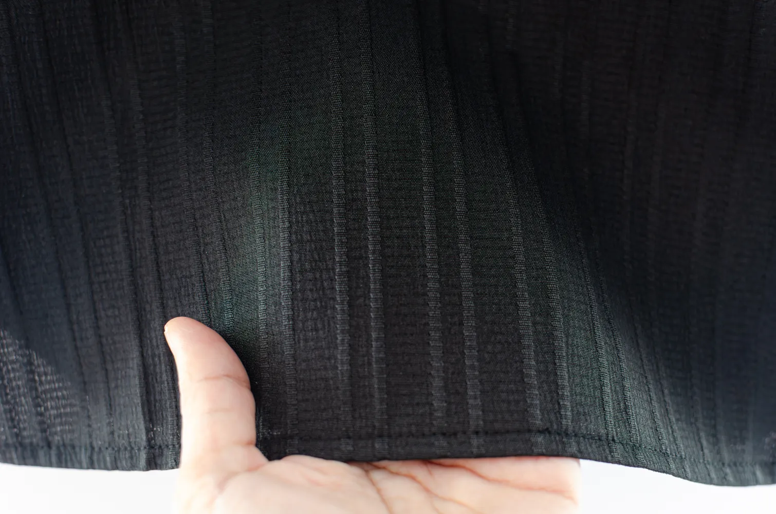 NT2521 Band Collar Lacey Textured Blouse – Black - Image 5