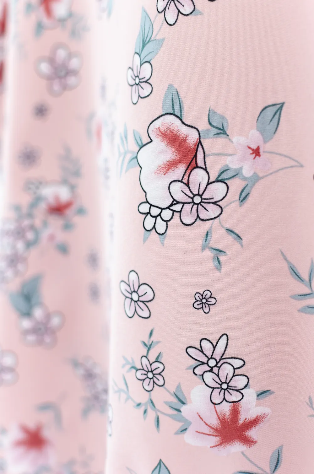 MT6210 Chinese Collar Side Slit Blouse – Charmed Pink - Image 6