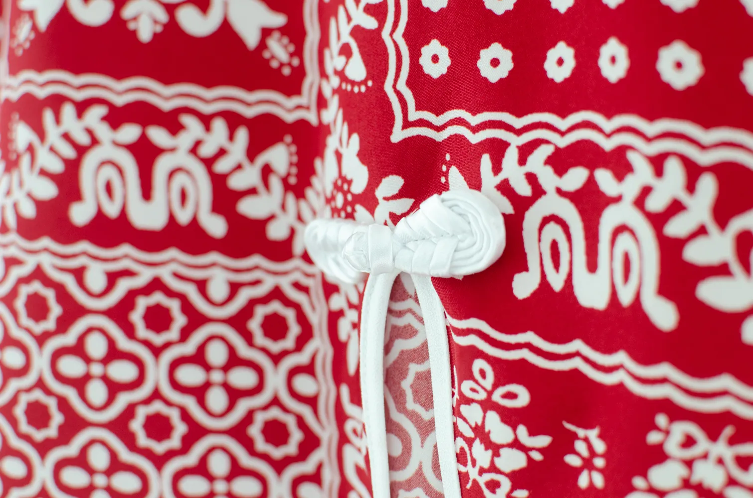 MT6210 Chinese Collar Side Slit Blouse – Lucky Red - Image 6