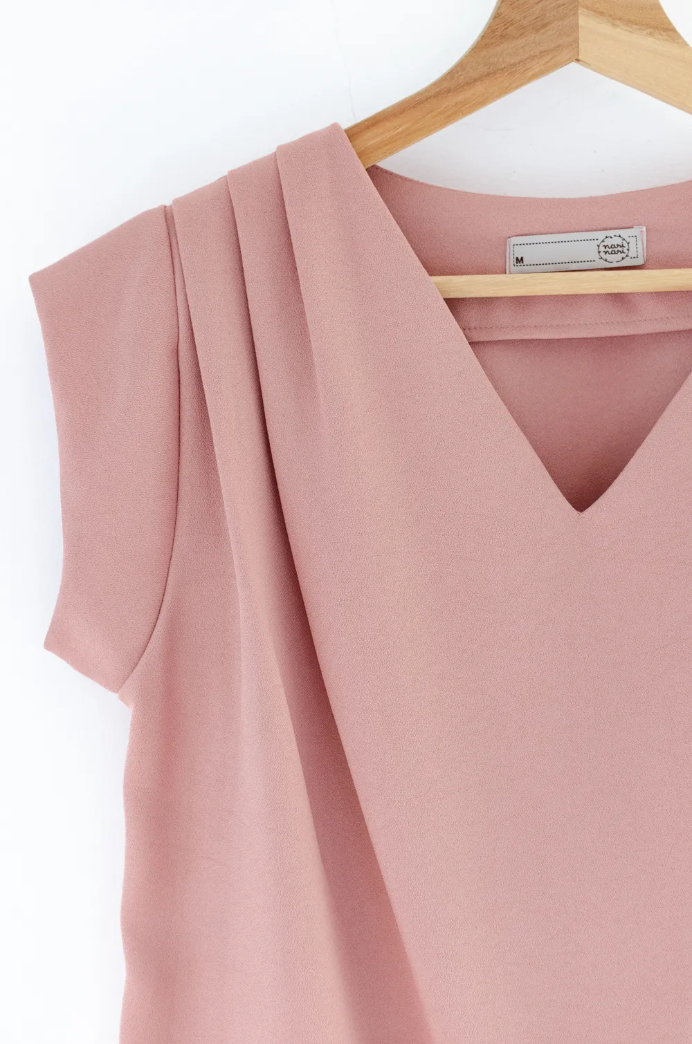 MT3100 Classic Sleeveless Blouse – Blush Pink - Image 3