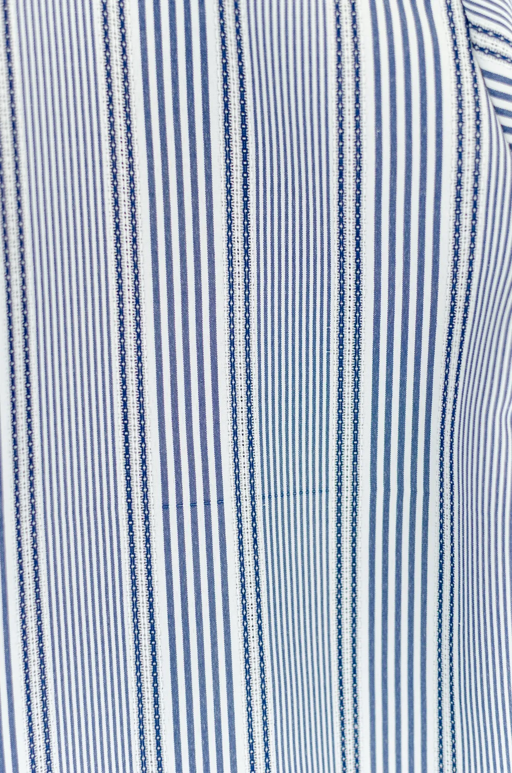 PT0245 Frill Peter Pan Collar Shirt – Blue Stripe - Image 5