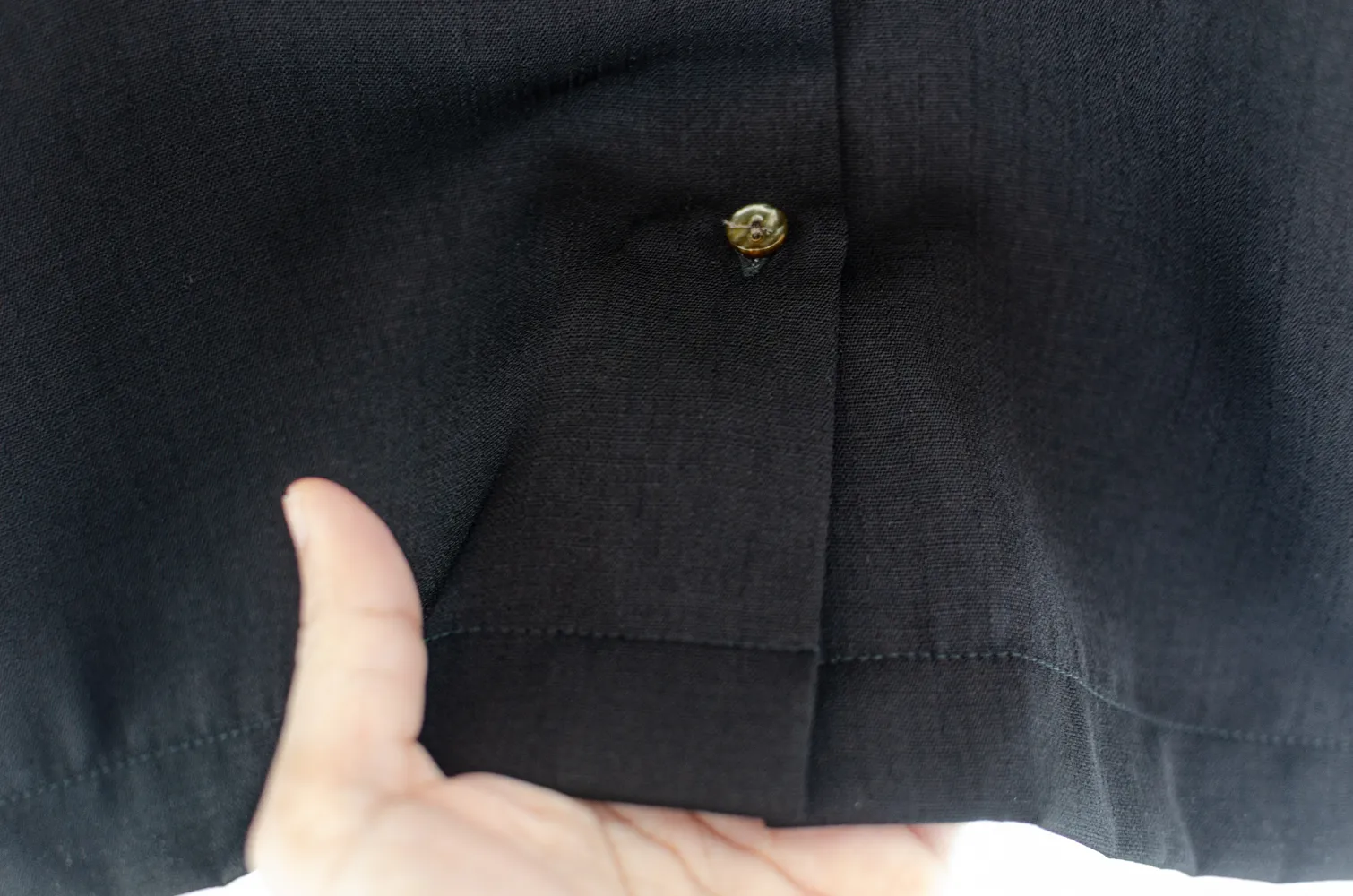 PT0245 Frill Peter Pan Collar Shirt – Black - Image 5