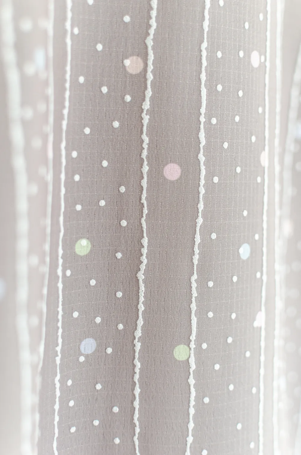 MT0101 Peter Pan Collar Dot Blouse – Gauzy Taupe - Image 6