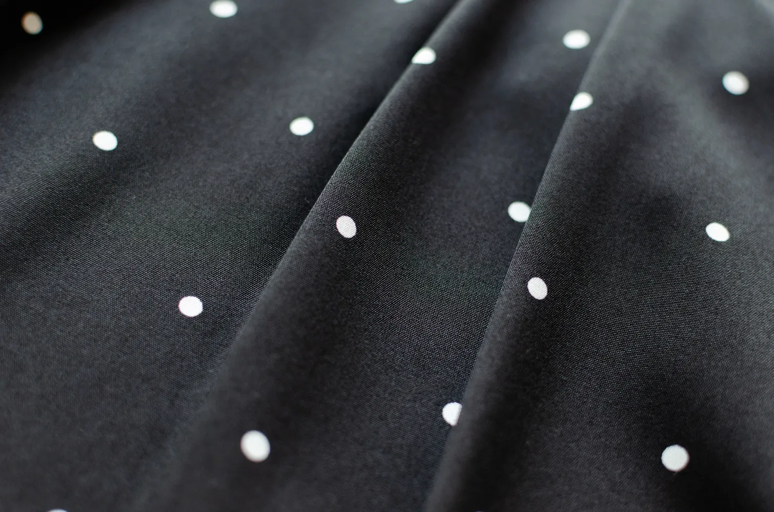 MT3417 Folded Front Dot Blouse – Black - Image 4