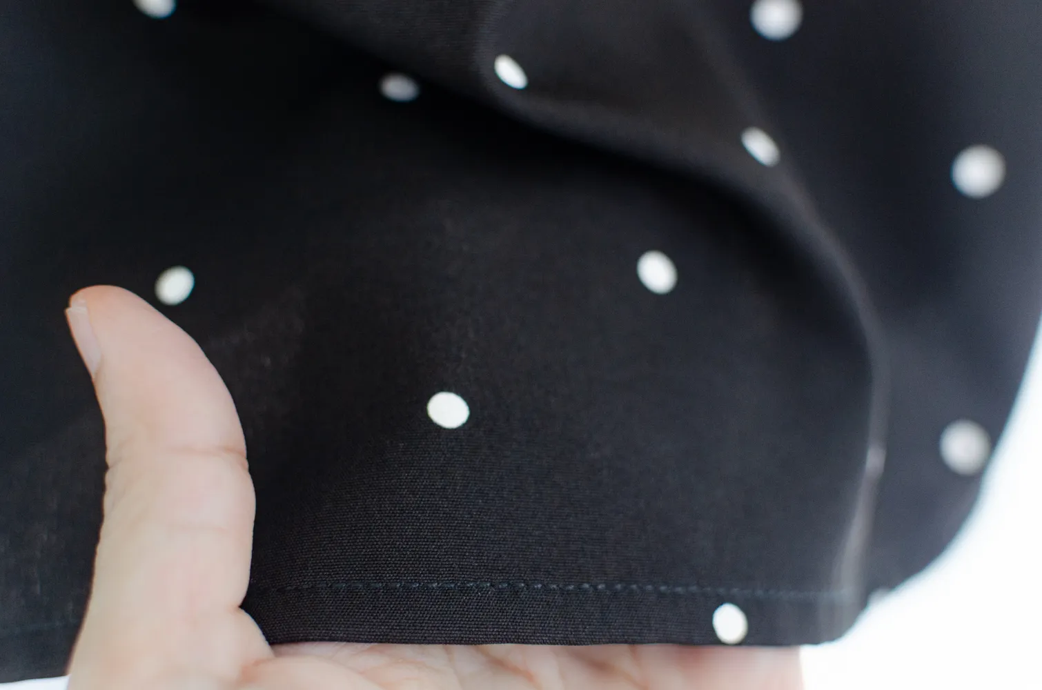 MT3417 Folded Front Dot Blouse – Black - Image 5