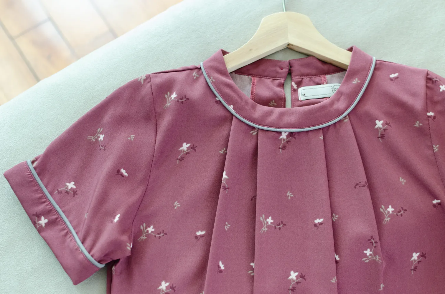 MT3417 Folded Front Whisper Blouse – Red Wine - Image 5