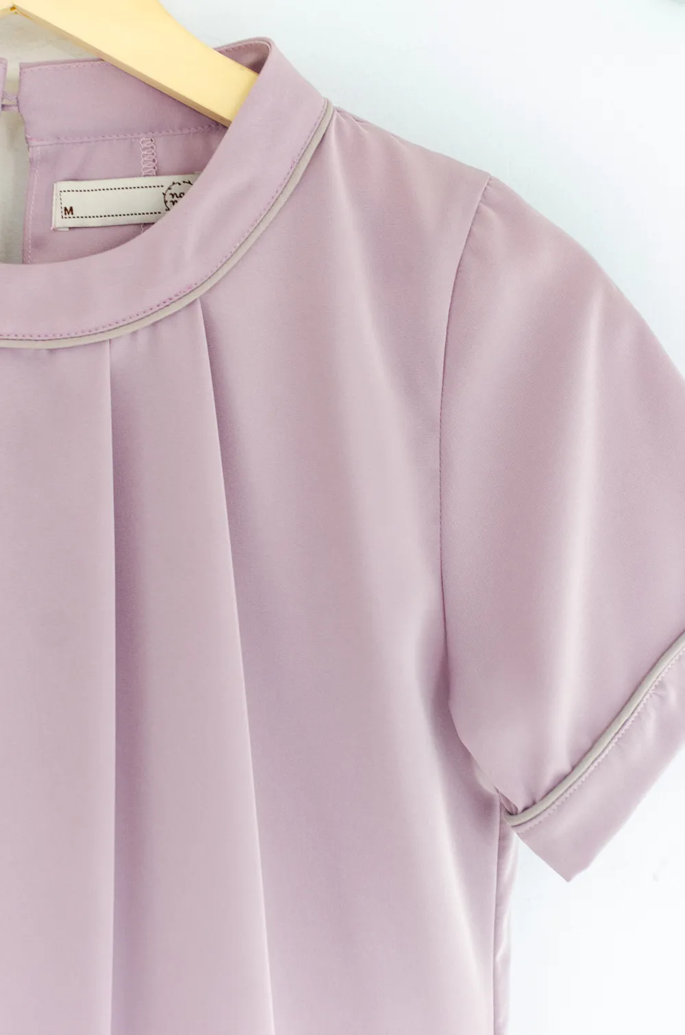 MT3417 Folded Front Sophie Blouse – Lilac - Image 3
