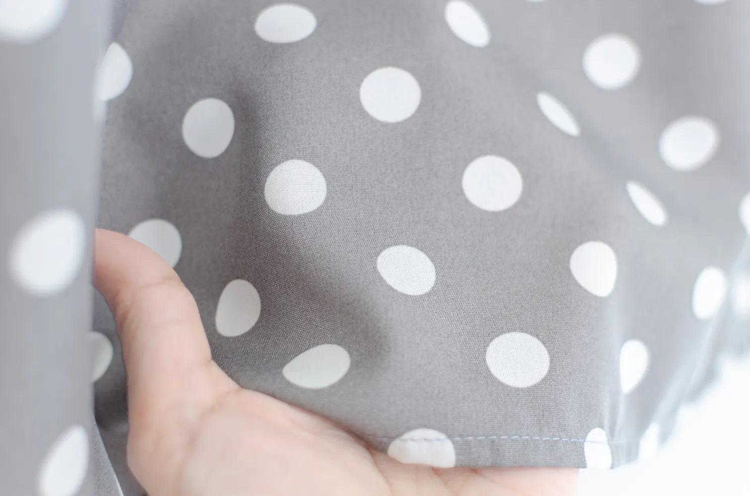 MT7861 Polka Dot Ruffle Blouse – Grey - Image 5