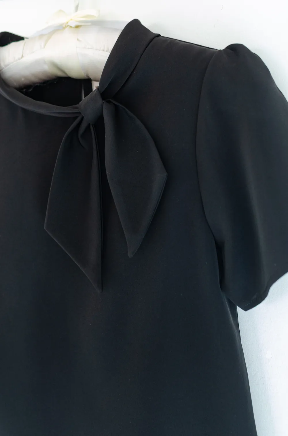 NT2522 Bow Collar Blouse – Black - Image 4
