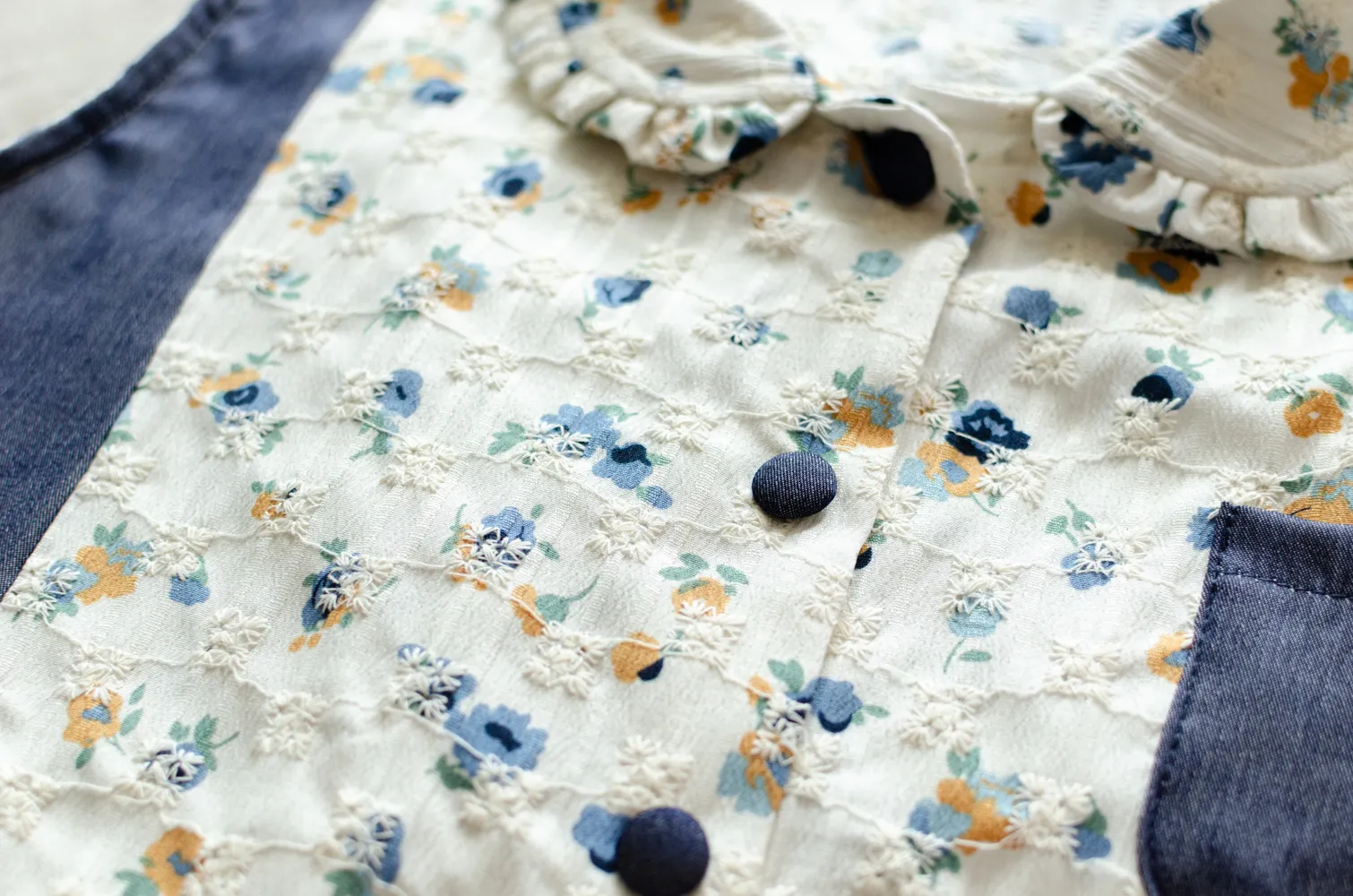 PT0200 Patchwork Sleeveless Blouse – Cream-Skye - Image 5