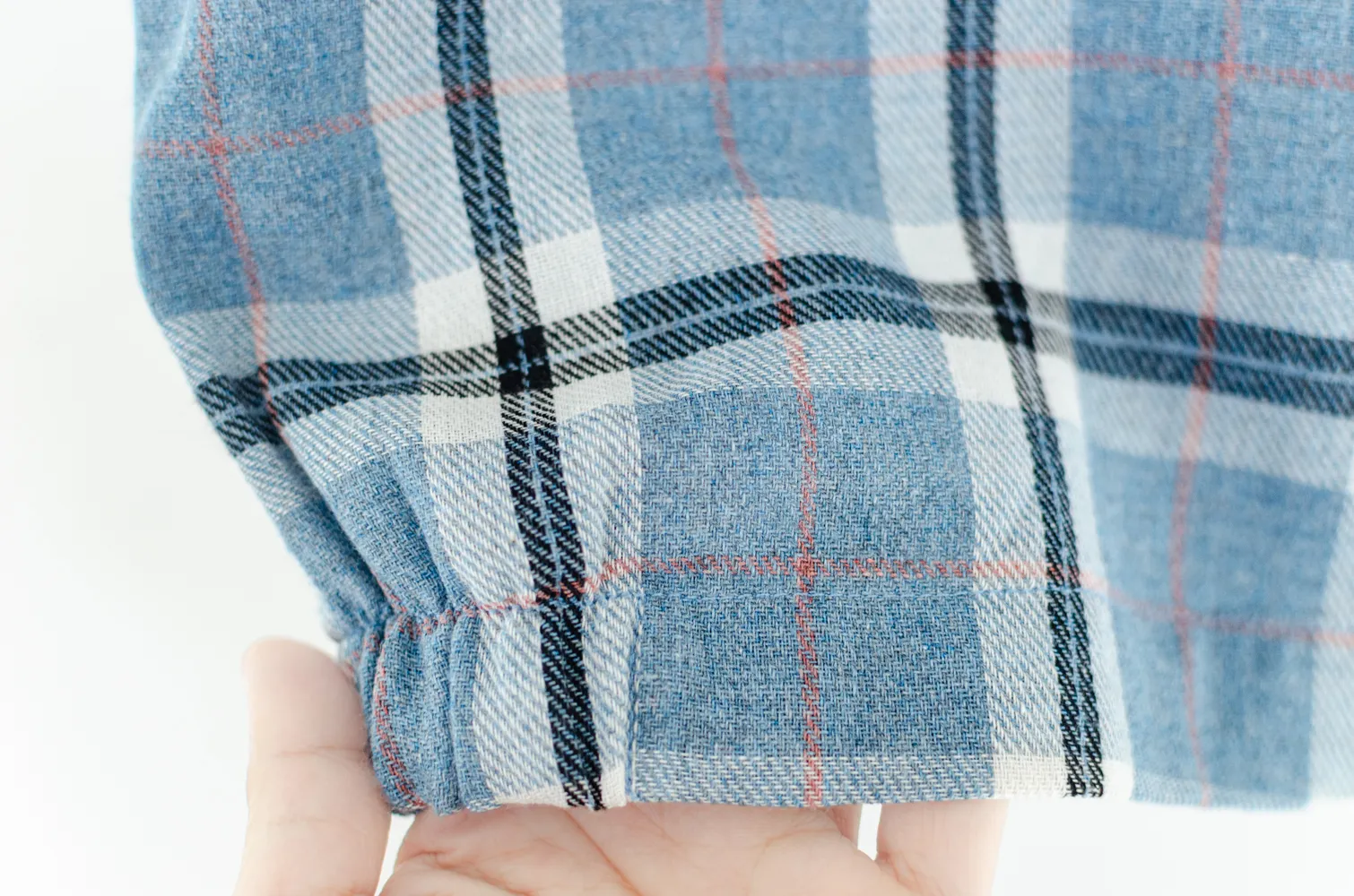 PT0300 Plaid Crop Boxy Shirt – Blue - Image 6