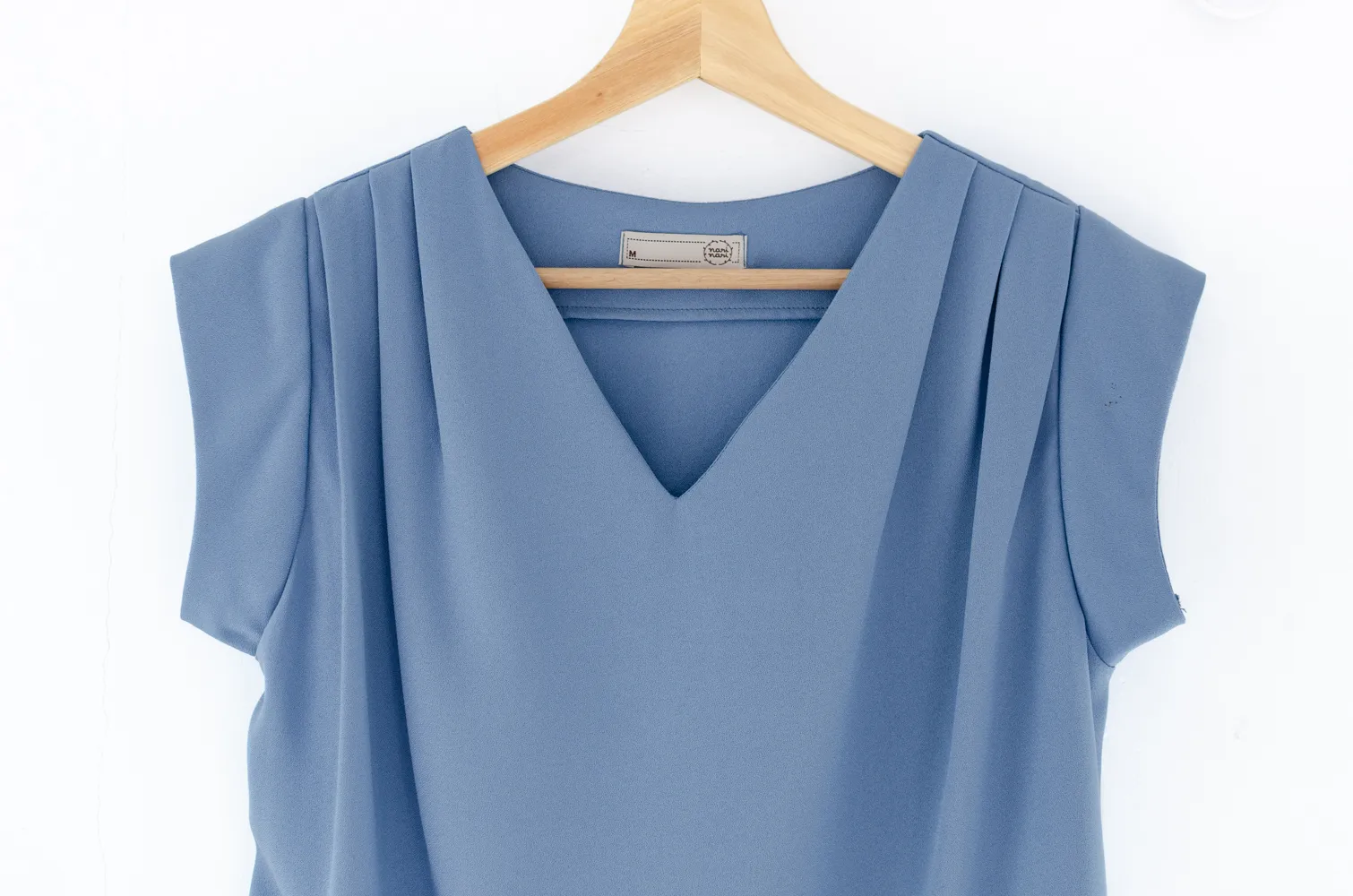 MT3100 Classic Sleeveless Blouse – Sky Blue - Image 3