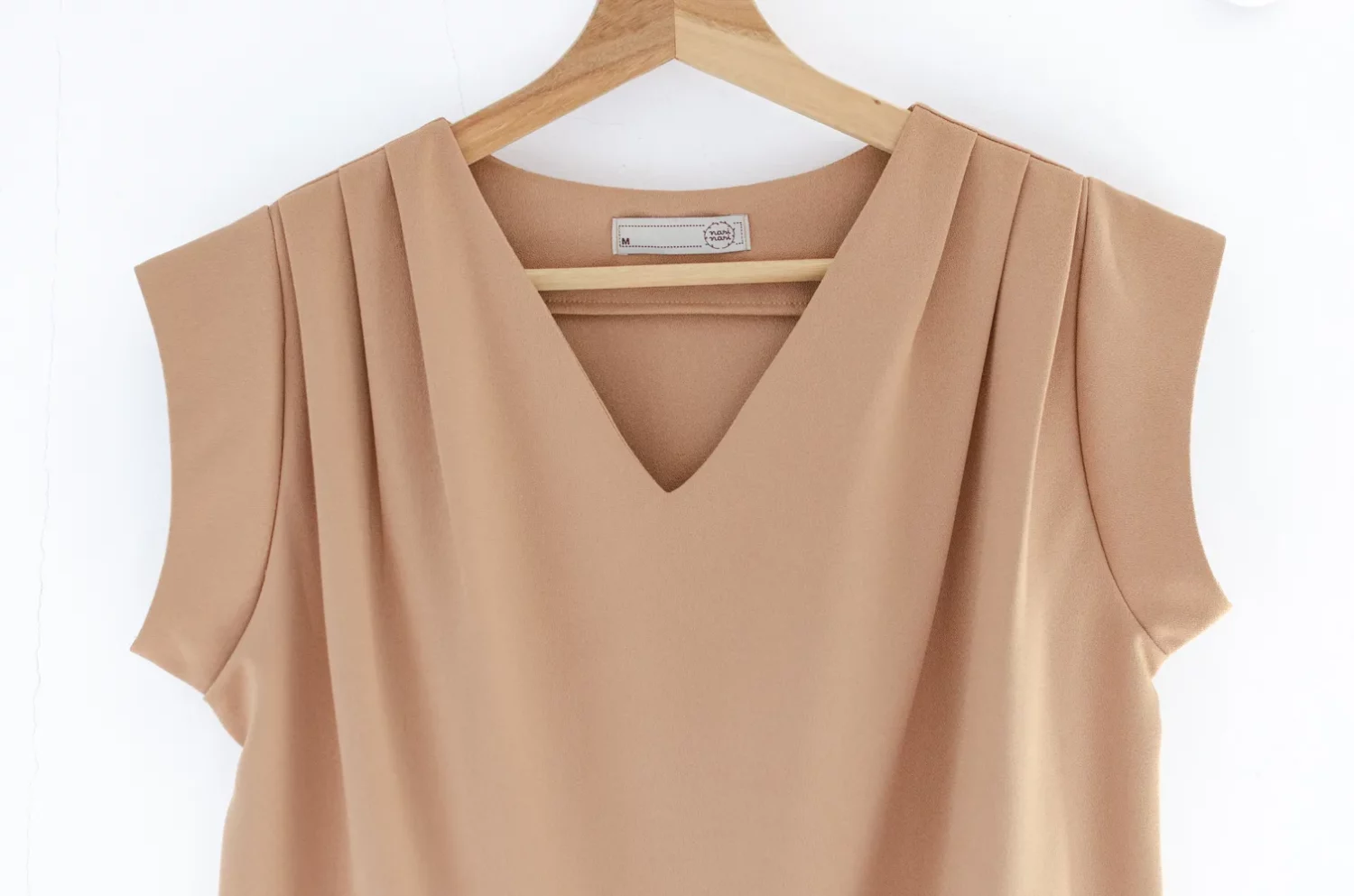 MT3100 Classic Sleeveless Blouse – Cookie Dough - Image 3