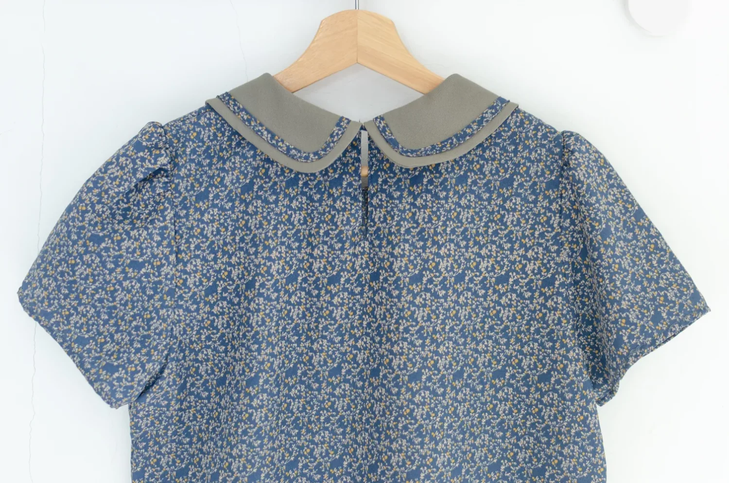 MT4101 Trimmed Peter Pan Collar Blouse – Blue Ivy - Image 8