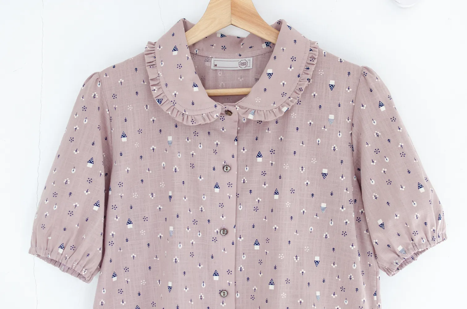 PT0260 Haus Frill & Puff Shirt – Faded Lilac - Image 3