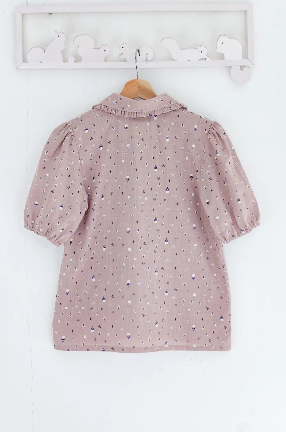 PT0260 Haus Frill & Puff Shirt – Faded Lilac - Image 7