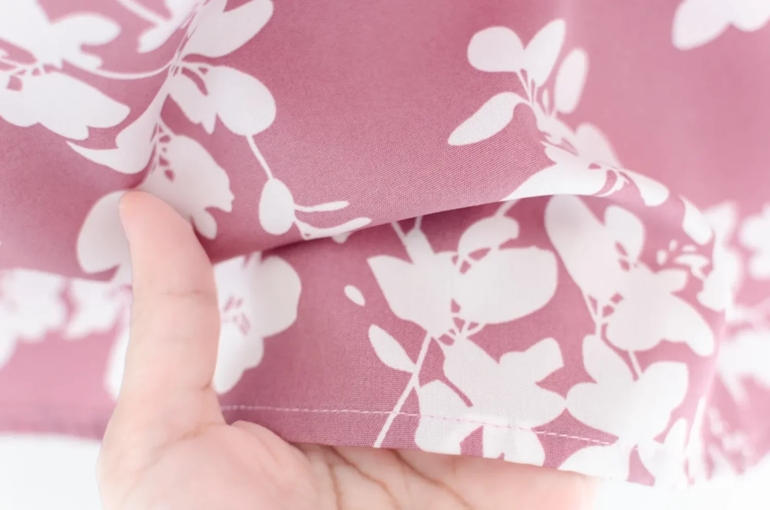 MT0707 Floral Balloon Sleeve Blouse – Pink - Image 6