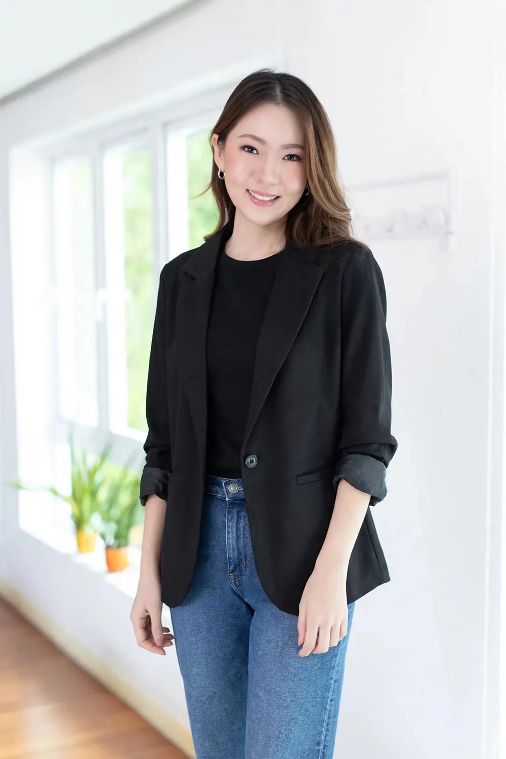 NO025 Smart Casual Blazer – Black