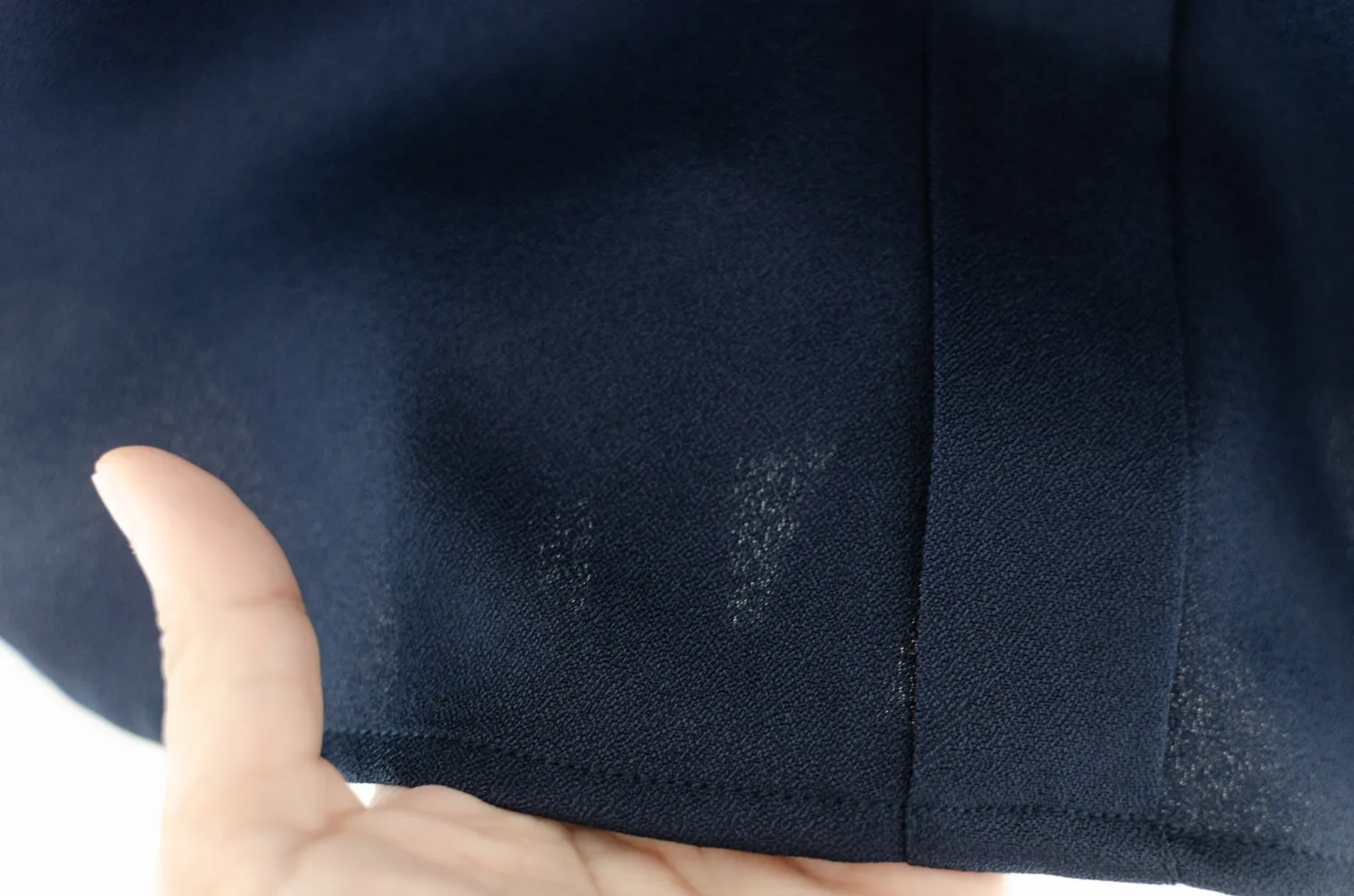 NT2481 Double Button Placket Blouse – Navy Blue - Image 4