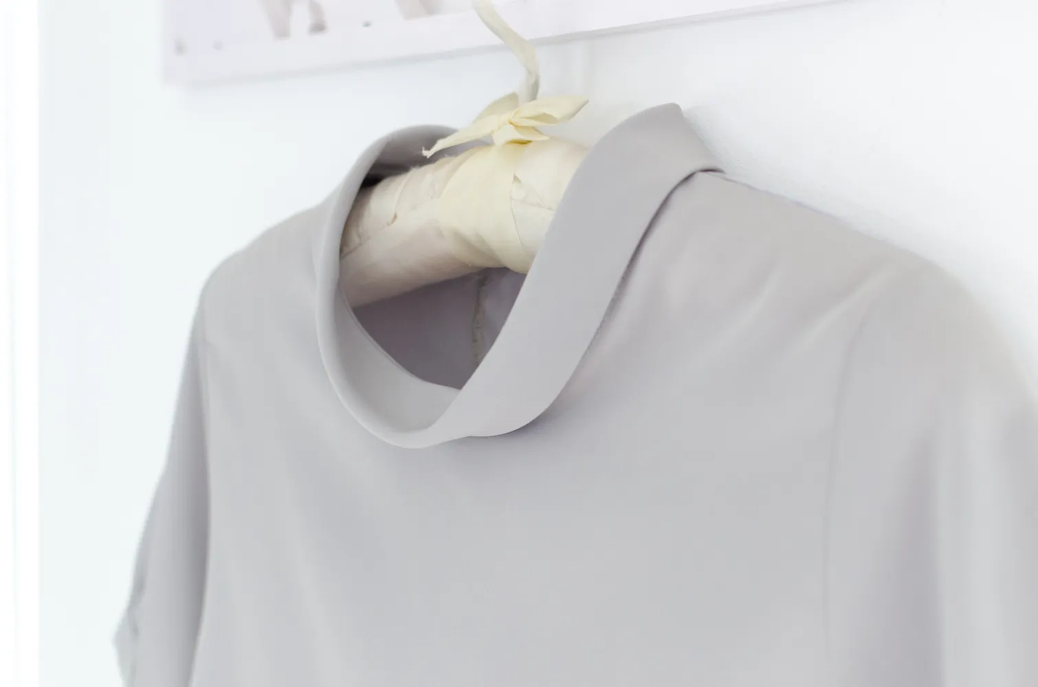 NT2530 Sophie Folded Collar Blouse – Grey - Image 4