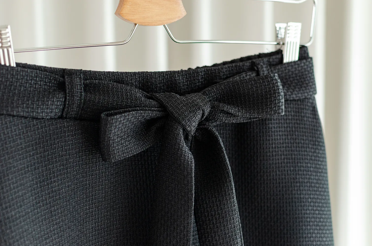 PK02 Sylvia Circle Skirt – Tweed All Black - Image 5